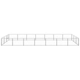 Hondenkennel 21 m² staal zilverkleurig - AllerleiShop