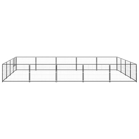 Hondenkennel 20 m² staal zwart - AllerleiShop