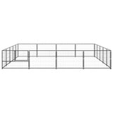 Hondenkennel 20 m² staal zwart - AllerleiShop