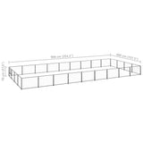 Hondenkennel 36 m² staal zwart - AllerleiShop