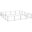 Hondenkennel 16 m² staal zilverkleurig - AllerleiShop