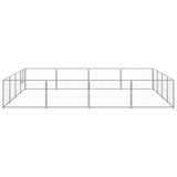 Hondenkennel 16 m² staal zilverkleurig - AllerleiShop