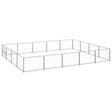 Hondenkennel 20 m² staal zilverkleurig - AllerleiShop