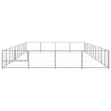 Hondenkennel 40 m² staal zilverkleurig - AllerleiShop