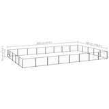 Hondenkennel 40 m² staal zwart - AllerleiShop