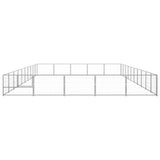 Hondenkennel 50 m² staal zilverkleurig - AllerleiShop