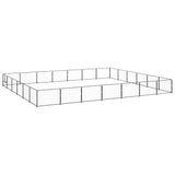 Hondenkennel 42 m² staal zwart - AllerleiShop