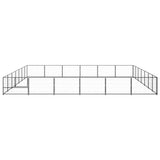 Hondenkennel 42 m² staal zwart - AllerleiShop