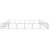 Hondenkennel 60 m² staal zilverkleurig - AllerleiShop