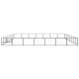 Hondenkennel 56 m² staal zwart - AllerleiShop