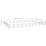 Hondenkennel 70 m² staal zwart - AllerleiShop