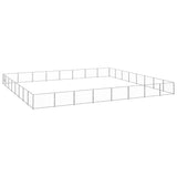 Hondenkennel 64 m² staal zilverkleurig - AllerleiShop