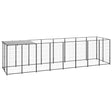 Hondenkennel 4,84 m² staal zwart - AllerleiShop