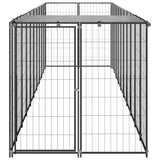 Hondenkennel 6,05 m² staal zwart - AllerleiShop