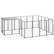 Hondenkennel 6,05 m² staal zwart - AllerleiShop