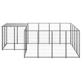 Hondenkennel 6,05 m² staal zwart - AllerleiShop