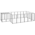 Hondenkennel 8,47 m² staal zwart - AllerleiShop