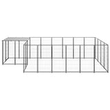 Hondenkennel 8,47 m² staal zwart - AllerleiShop