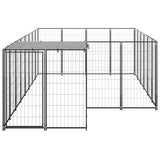 Hondenkennel 8,47 m² staal zwart - AllerleiShop