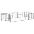 Hondenkennel 10,89 m² staal zwart - AllerleiShop