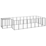 Hondenkennel 10,89 m² staal zwart - AllerleiShop