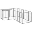 Hondenkennel 4,84 m² staal zwart - AllerleiShop