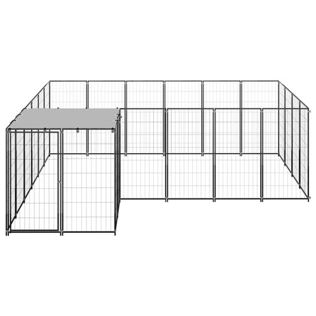 Hondenkennel 8,47 m² staal zwart - AllerleiShop