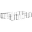 Hondenkennel 19,36 m² staal zwart - AllerleiShop