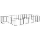 Hondenkennel 19,36 m² staal zwart - AllerleiShop