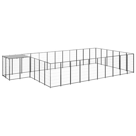 Hondenkennel 19,36 m² staal zwart - AllerleiShop