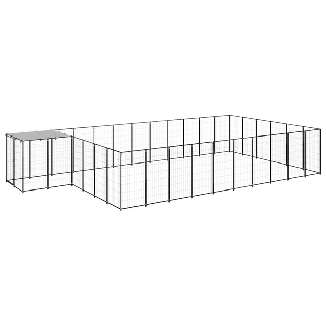 Hondenkennel 19,36 m² staal zwart - AllerleiShop