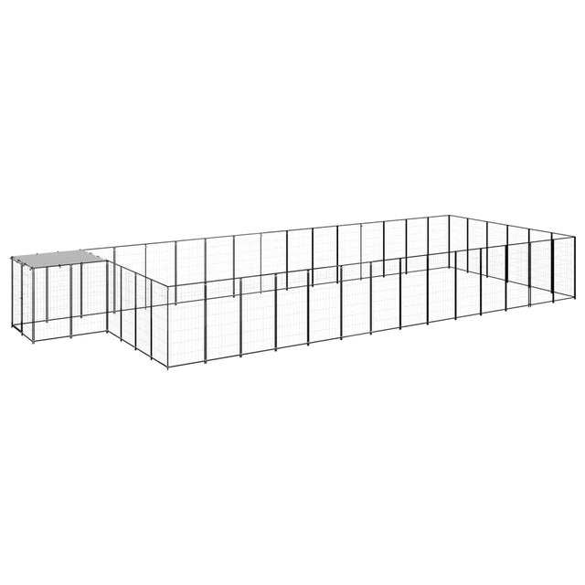 Hondenkennel 26,62 m² staal zwart - AllerleiShop