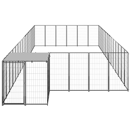 Hondenkennel 26,62 m² staal zwart - AllerleiShop