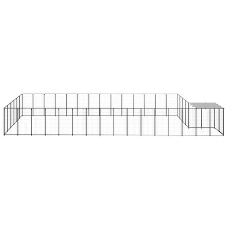 Hondenkennel 26,62 m² staal zwart - AllerleiShop