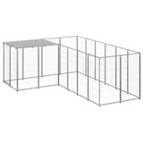 Hondenkennel 4,84 m² staal zilverkleurig - AllerleiShop