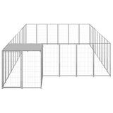 Hondenkennel 19,36 m² staal zilverkleurig - AllerleiShop