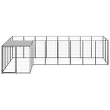 Hondenkennel 6,05 m² staal zwart - AllerleiShop