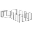 Hondenkennel 10,89 m² staal zwart - AllerleiShop