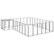 Hondenkennel 15,73 m² staal zwart - AllerleiShop