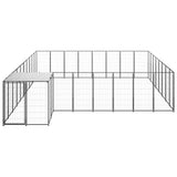 Hondenkennel 20,57 m² staal zwart - AllerleiShop