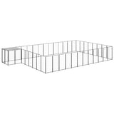 Hondenkennel 30,25 m² staal zwart - AllerleiShop