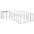 Hondenkennel 10,89 m² staal zilverkleurig - AllerleiShop