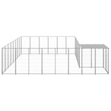 Hondenkennel 15,73 m² staal zilverkleurig - AllerleiShop