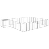 Hondenkennel 25,41 m² staal zilverkleurig - AllerleiShop