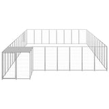 Hondenkennel 30,25 m² staal zilverkleurig - AllerleiShop