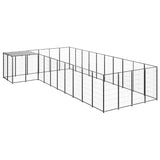 Hondenkennel 13,31 m² staal zwart - AllerleiShop