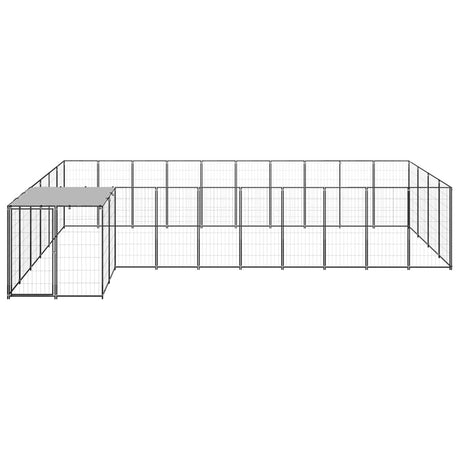 Hondenkennel 13,31 m² staal zwart - AllerleiShop