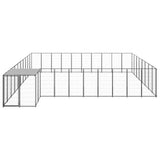 Hondenkennel 25,41 m² staal zwart - AllerleiShop