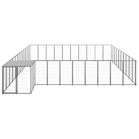 Hondenkennel 31,46 m² staal zwart - AllerleiShop