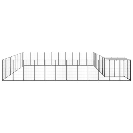 Hondenkennel 31,46 m² staal zwart - AllerleiShop